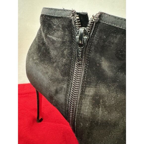 Christian Louboutin Women's  Ankle Boots Pump Round Toe With Bow  Black Size 36 - Picture 4 of 12